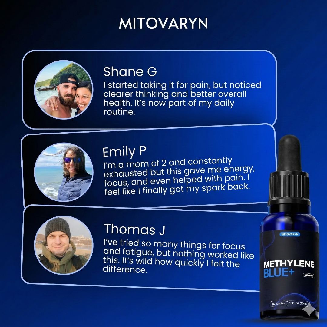 Mitovaryn Methylene Blue Recharges Your Cells to Boost Energy, Focus & Reduce Pain